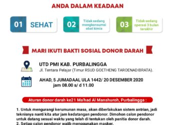 Kegiatan Bakti Sosial Donor Darah Ma’had Al Manshuroh Purbalingga