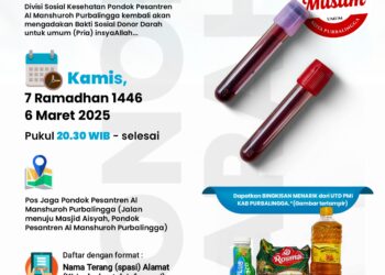 DONOR DARAH KE 41 DI MA’HAD AL MANSHUROH PURBALINGGA