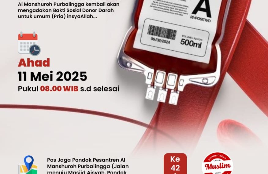 DONOR DARAH KE-42 DI MA’HAD AL MANSHUROH PURBALINGGA