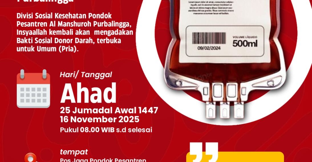 DONOR DARAH MA’HAD AL MANSHUROH PURBALINGGA